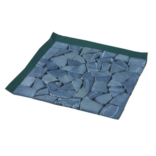 雑草が生えないおしゃれな天然石マット 6枚組 チャコール 【コモライフ】