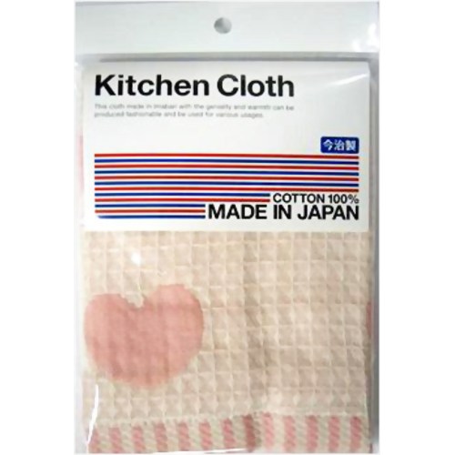 キッチンクロス 今治製 ハート ピンク 【ボンスター販売】