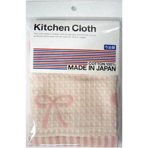 キッチンクロス 今治製 リボン ピンク 【ボンスター販売】