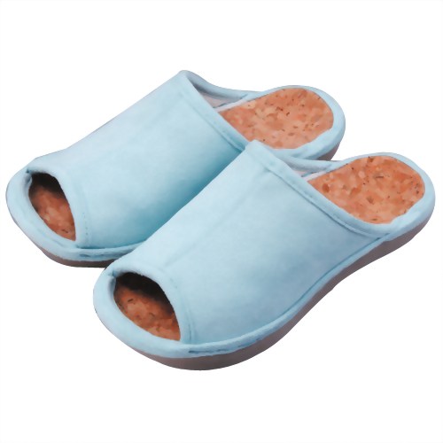 快適コルクインスリッパ ライトブルー 【アルファックス】