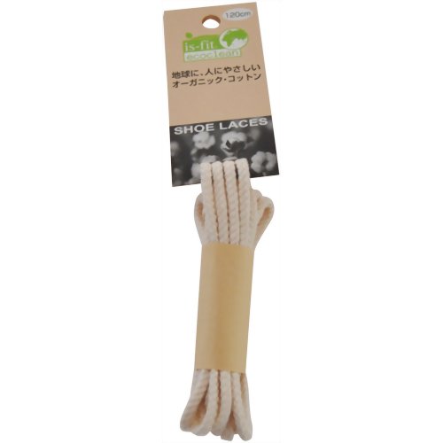 is-fit エコクリーンシューレース 丸120cm 生成　【モリト】