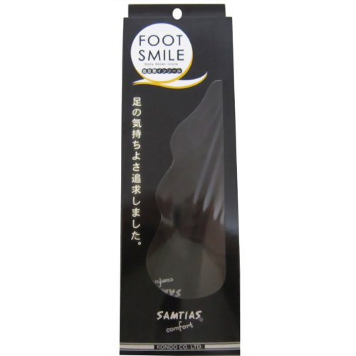 サムティアス フットスマイル 低反発インソール 婦人用 ブラック M 23.5-24.5cm 1足入り　【近藤】