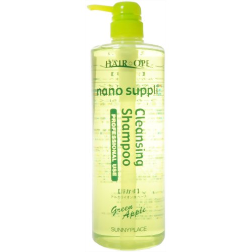 ヘアオペ ナノサプリ クレンジングシャンプー グリーンアップル 1000ml　【サニープレイス】