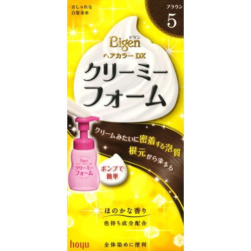 ビゲンヘアカラーDX クリーミーフォーム ポンプ付き 5(ブラウン) 【ホーユー】