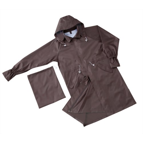 透湿性サイクルコート チャコール 【コモライフ】