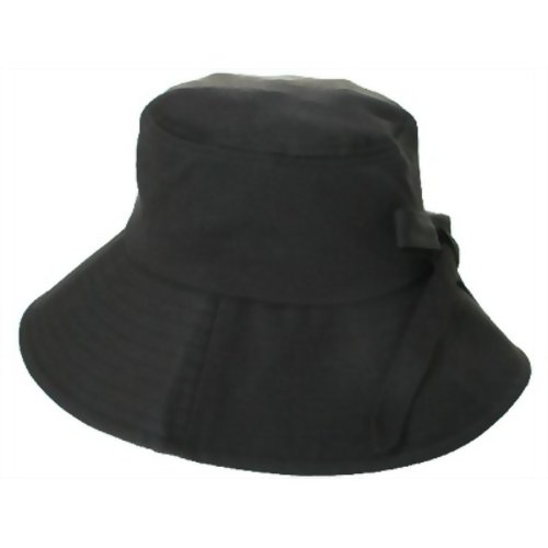 クールラピッド サイズ調整つば広帽子 ブラック 【コモライフ】