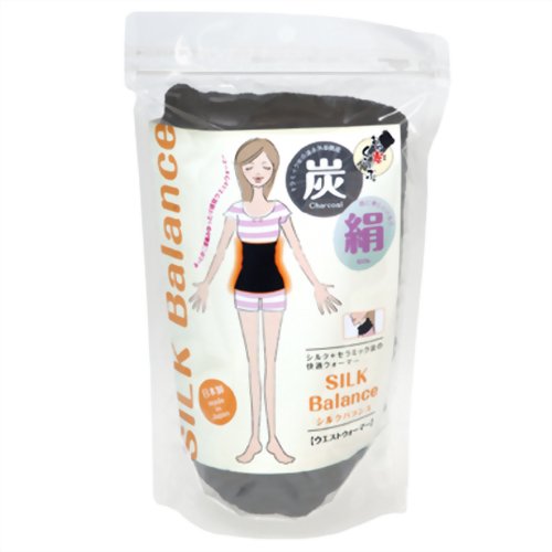 おや炭くらぶ シルクバランス ウエストウォーマー ブラック 【アスカム】