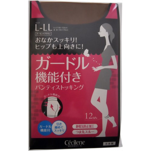 パンティストッキング ガードル機能付き アーモンドブラウン L-LL 【セシール】