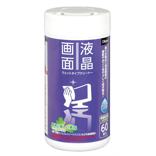ナカバヤシ 液晶画面ウェットタイプクリーナー 60枚入 DGCW-B3060　【ナカバヤシ】