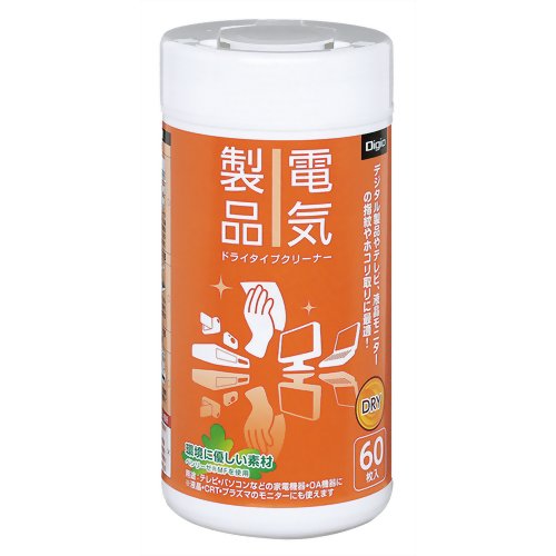 ナカバヤシ 電気製品ドライタイプクリーナー 60枚入 DGCD-B3060　【ナカバヤシ】