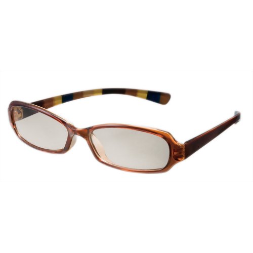 メラニンレンズ伊達メガネ ブラウン 【コモライフ】