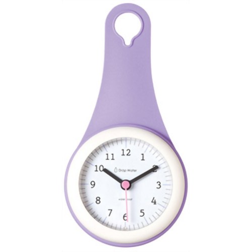 reina 防滴仕様で浴室もキッチンもOK アナログクロック ラベンダー RJ044CL16-LV 【reacJAPAN (レアック・ジャパン)】