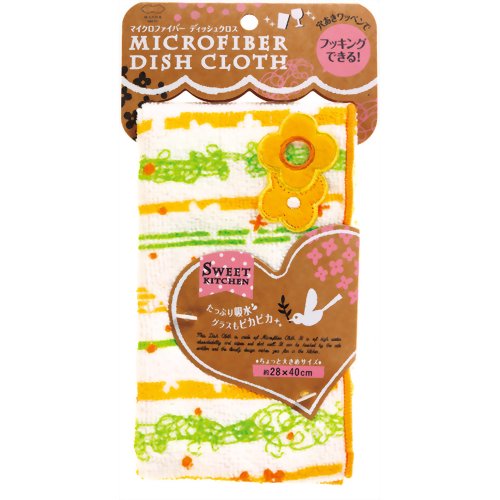 マイクロファイバー ディッシュクロス フラワー YE 【マーナ】