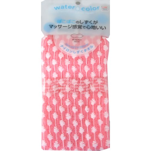 ウォーターカラー ナイロンしずくタオル ピンク 【マーナ】