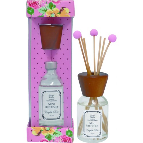 イングリッシュコロニアルズ アロマティックミニディフューザー イングリッシュローズ 225-22-002 ピンク 50ml 【三和トレーディング】