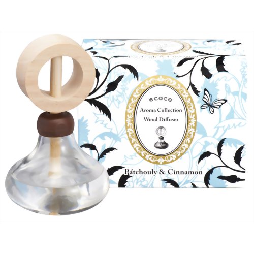 ecoco ウッドディフューザー パチュリ&シナモンの香り 45ml