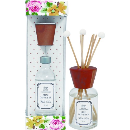 イングリッシュコロニアルズ アロマティックミニディフューザー ホワイトローズ 225-22-003 ホワイト 50ml 【三和トレーディング】