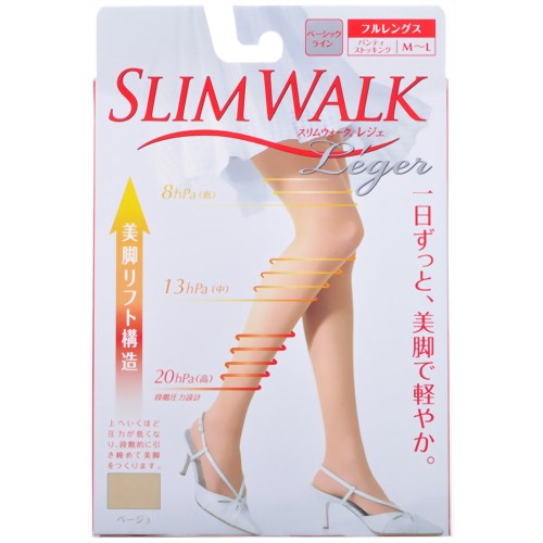 スリムウォーク レジェ パンティストッキング ベージュ M-L