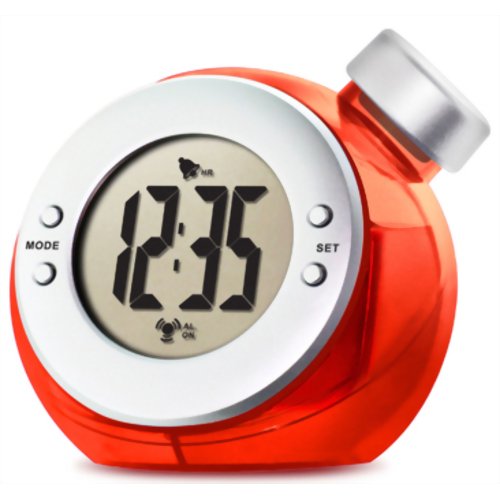 ベルソス ウォーター バッテリー アラームクロック(目覚まし時計) レッド VS-302 【ベルソス】