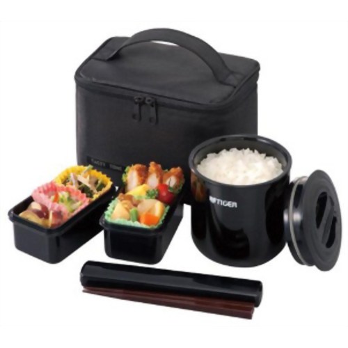 タイガー まほうびん弁当箱(ご飯容量：1.8杯) メンズ仕様 LWY-E036-K(ブラック) 【タイガー魔法瓶】