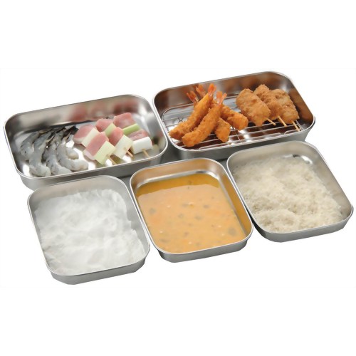 【送料無料】ステンレスバット 5枚組 TA12 【オークス】