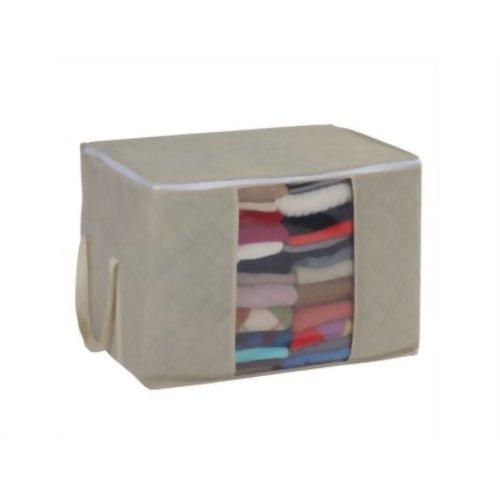 梅炭角型消臭収納袋 衣類整理 大・羽毛布団用 約56*40*40cm 【フォーラル】