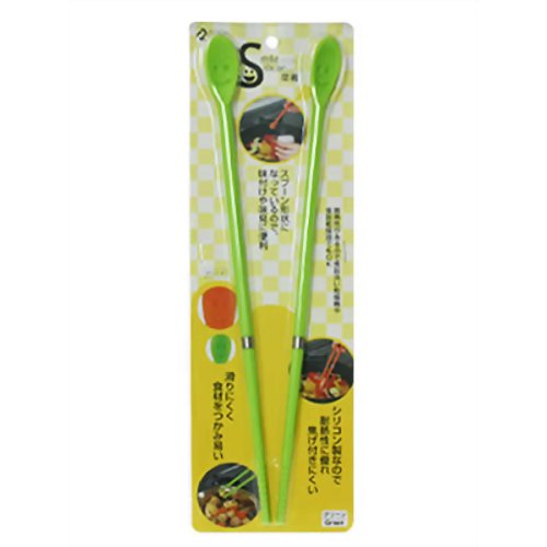スマイルシリコン 菜箸 グリーン 【アーネスト】