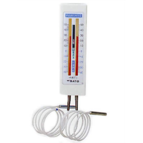 冷蔵庫用温度計 チェッカーメイト2(2針) 【佐藤計量器製作所】