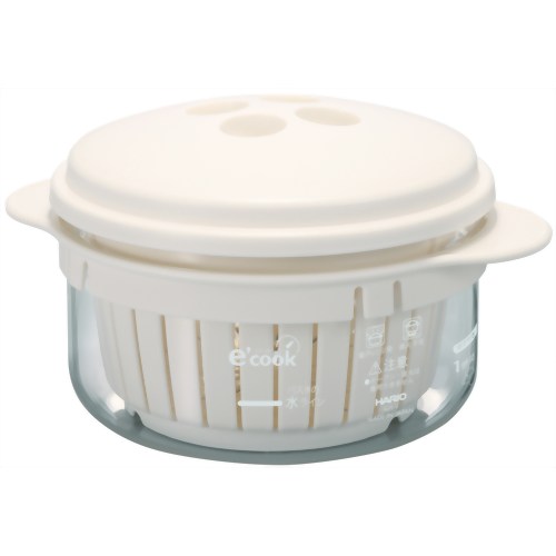 ハリオ レンジでゆでやさい&パスタ XUY-1PW ピーチホワイト 【ハリオグラス】