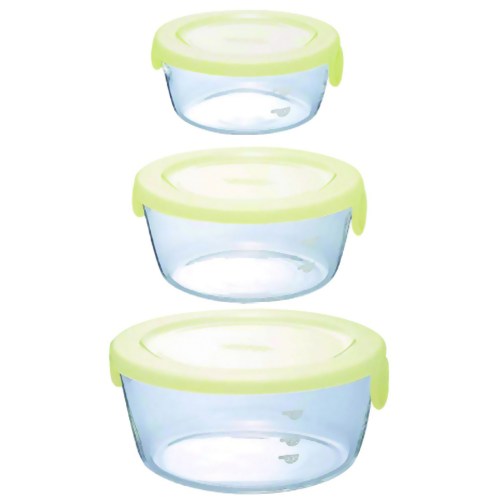 ハリオ スタッキー3個セット クリアグリーン SYT-2418CG 【ハリオグラス】