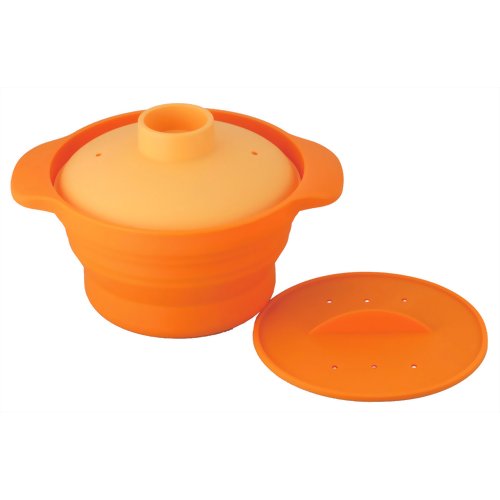 和平フレイズ らくCHIN!シリコーン ふきこぼれにくい和風シリコーン鍋 RR-5353 オレンジ 【和平フレイズ】