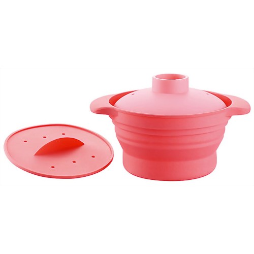 和平フレイズ らくCHIN!シリコーン ふきこぼれにくい和風シリコーン鍋 ローズピンク RR-5271 【和平フレイズ】