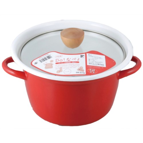 ニューDo!なべ ホーロー多機能鍋 20cm レッド DR-4770 【和平フレイズ】