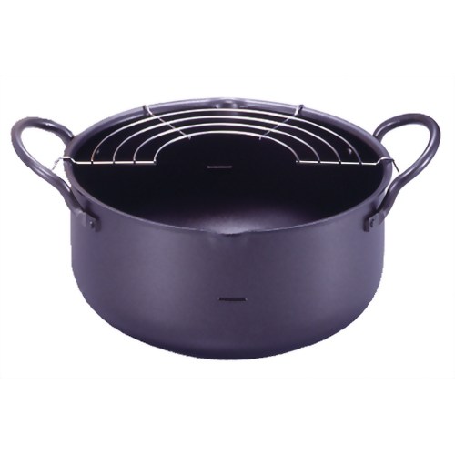 あねしす 特厚深型天ぷら鍋 22cm アミ付 IYE-6513 【エポラス】