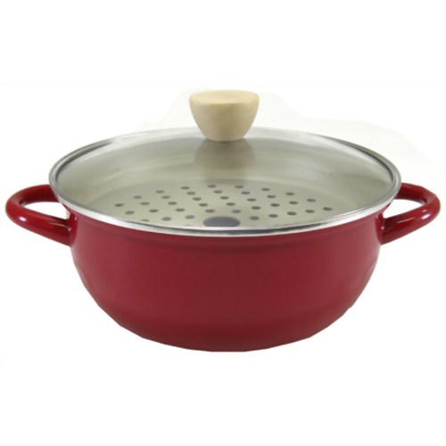 ニューDo!なべ ホーロー蒸し鍋 23cm DR-4943 【和平フレイズ】