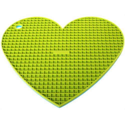 ハートグリッド鍋敷き(GR/BL) SIG-43 【川嶋工業】