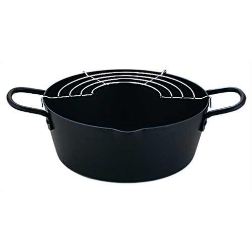 ヨシカワ 揚げ天彩 深型揚げ鍋 20cm (アミ付) SP1126 【ヨシカワ】