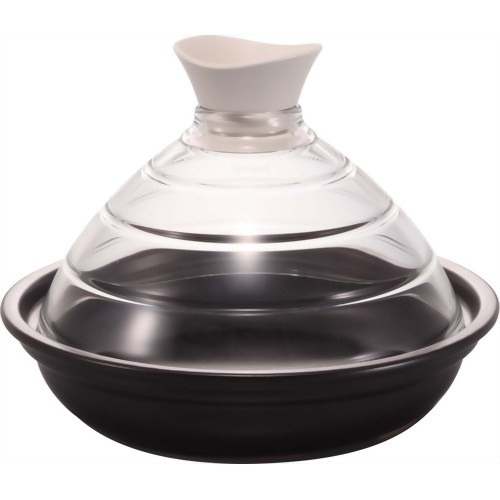 ハリオ フタがガラスのスチームタジン鍋 TND-200PW ピーチホワイト 【ハリオグラス】