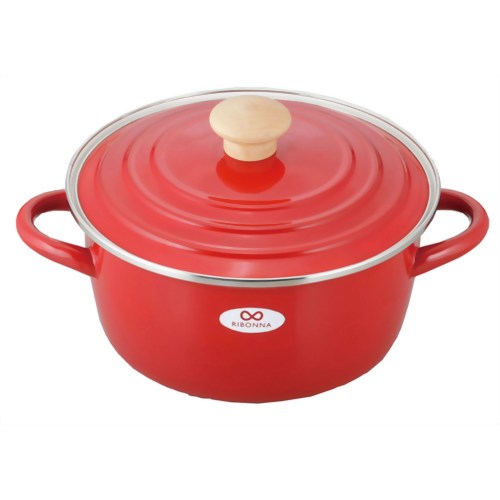 リボンナ ホーロー両手鍋 20cm RR-4442 【和平フレイズ】