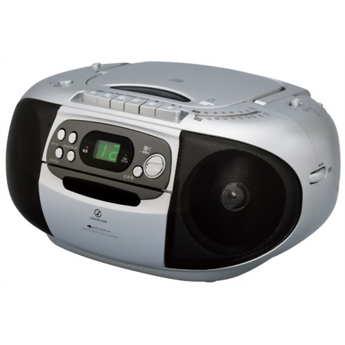 ［防災の日］【防災用品・防災グッズ】コイズミ マイク付CDステレオラジカセ SAD-4924/S(シルバー)【小泉成器】