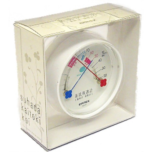 【熱中症　暑さ対策】熱中症計エンペックス 素肌快適計(温度計・湿度計) TM-4711 スノーホワイト　【エンペックス気象計】