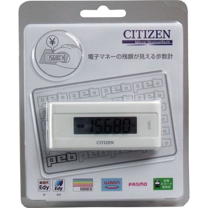 シチズン　電子マネービューアー付　歩数計　ホワイト　ＴＷＴＣ５０１－ＷＨ ［メーカー直送につき代引き不可］