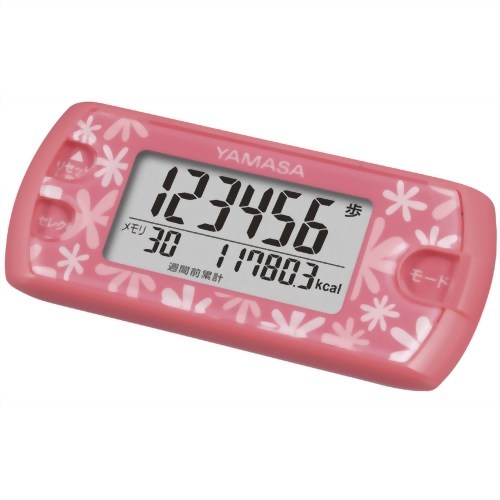 山佐 万歩計 ポケット万歩 EX-500-P フローラルピンク　【山佐時計計器】