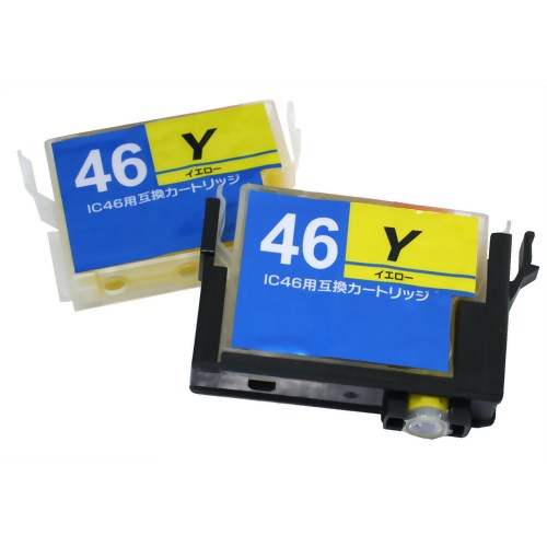 アクティス エプソンIC46対応 インクタンク交換方式 汎用インクカートリッジ 2個パック イエロー EIE46R2Y 【アクティス】